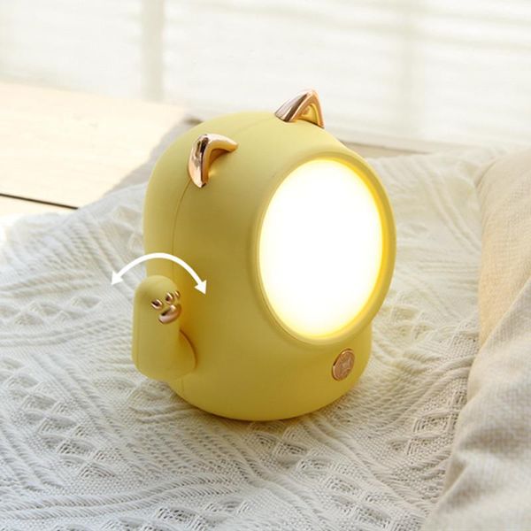 

table lamps cute cat lamp for bedroom three-kind light sources stepless dimming usb rechargeable bedside desk