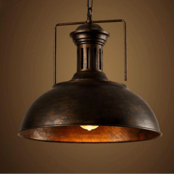 

pendant lamps loft retro industrial style bar counter personality creative cafe american wrought iron pot lid lights wf1016