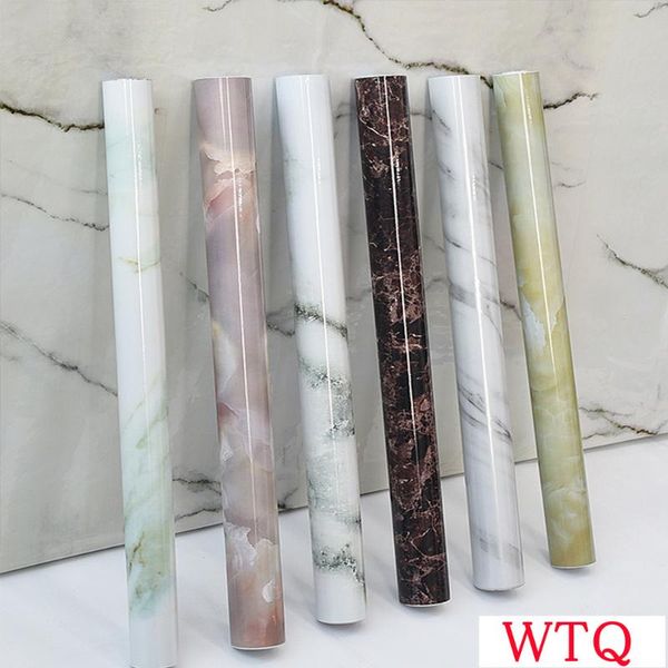 

wallpapers 3/5/10m waterproof oil-proof marble wallpaper wall stickers pvc self adhesive bathroom kitchen counterhome decorative films
