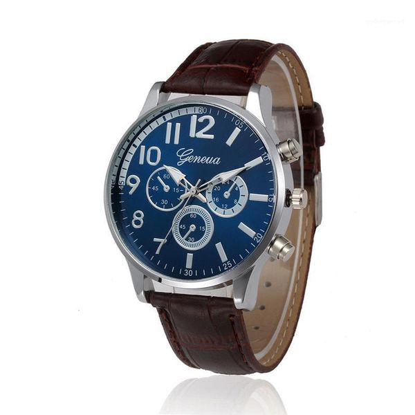 

wristwatches fashion casual men watch business retro design pu leather band analog alloy mens clock quartz wrist horloges mannen, Slivery;brown
