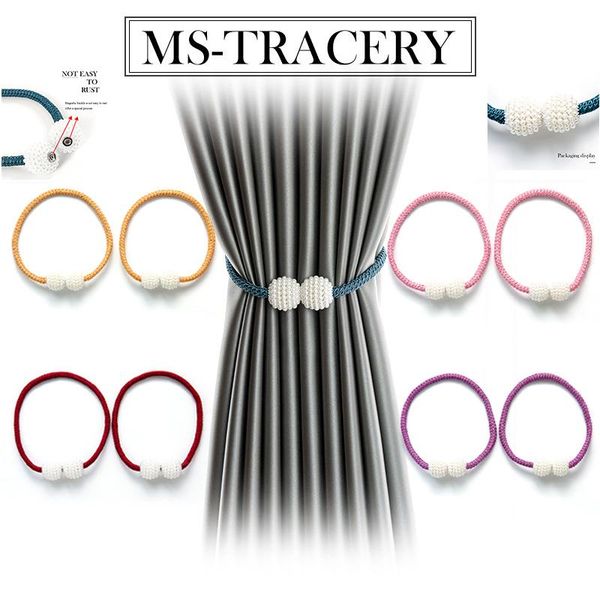 

other home decor 1pieces of magnets beaded magnetic buckle with rope ties curtain accessories decoration