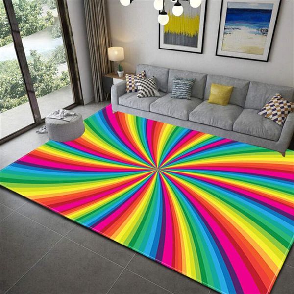 

carpets 2022 3d abstract pattern for living room bedroom large area carpet kids play floor mat child swirl rugs doormat