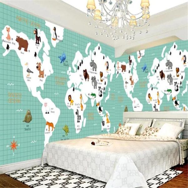 

wallpapers milofi map animal stort veggmaleri bakgrunnsvegg