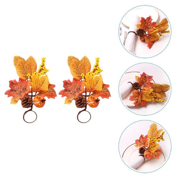 

napkin rings 2pcs practical thanksgiving ring decorative buckle clasps