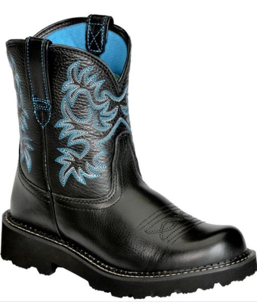 

boots pu leather low heel women shoes woman booties vintage ethic shoe chaussures femme zapatos mujer sapato sa1221, Black