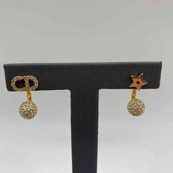 

earrings bee asymmetric anti allergy inlaid diamond letters personality versatile lady earrings black friday deals, Silver