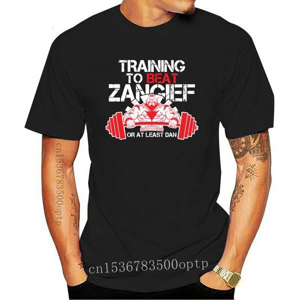 

men's t-shirts street fighters training to beat zangief t shirt euro size loose summer 2021 black tee character letter the, White;black