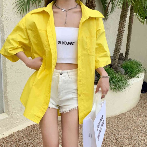 

women's hoodies & sweatshirts hzirip shirt loose retro style, women's summer , casual yellow, lapel elegant 6kys, Black