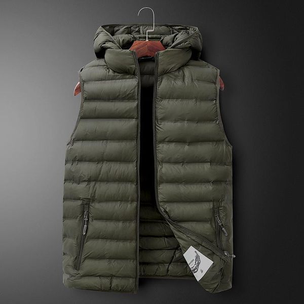 

men's vests men winter -selling vest jacket 2021 casual waistcoat sleeveless jackets plus size clothing, Black;white