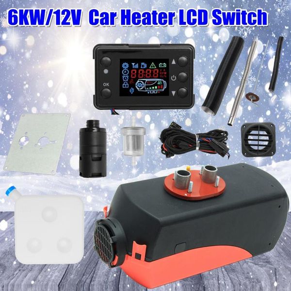 

lcd monitor single hole air diesels fuel heater 6kw for trucks boats bus car fans
