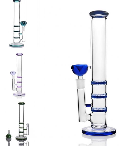 narghilè bong di vetro spesso tubi dell'acqua a base pesante impianti di tamponamento dell'olio tubi con giunti da 14 mm
