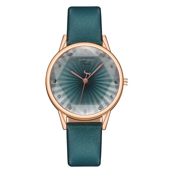 

women simple style gradient color watches casual luxury ladies leather quartz analog diamond wristwatches, Slivery;brown