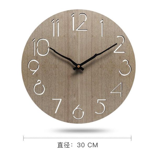 

wall clocks nordic log wind creative decoration clock, living room silent clock