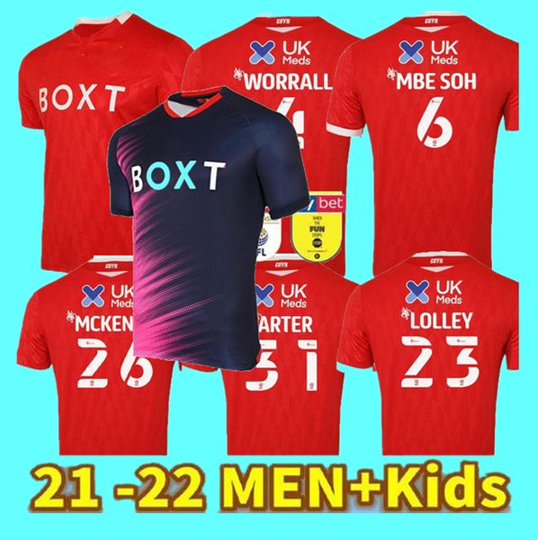 

21 22 nottingham soccer jersey 2021 2022 colback ameobi carvalho da costa watson grabban worrall home away football men and kids shirt, Black;yellow