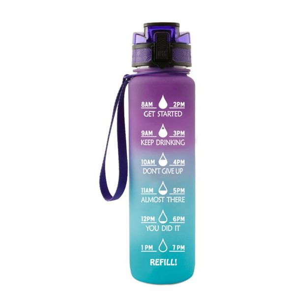 

water bottle 1l sport cup with time maker for outdoor cycling running gym