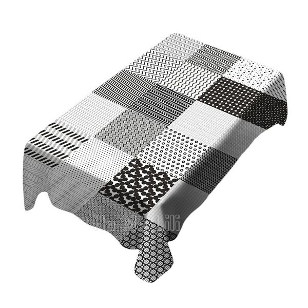 

table cloth geometric design black and white tablecloth unique dining accessories