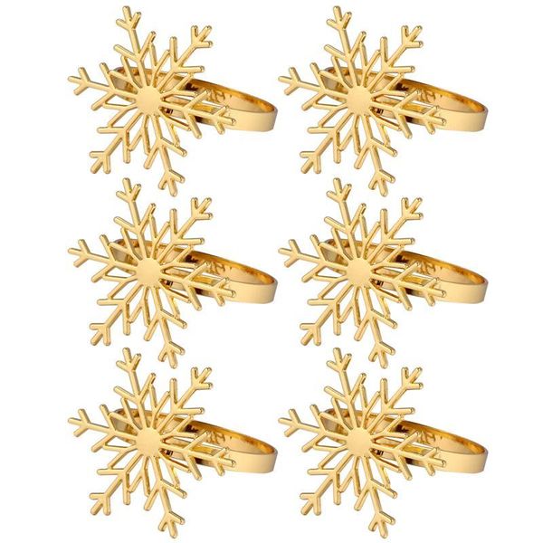 

napkin rings 6pcs christmas tissue buckles festive snowflake decorations