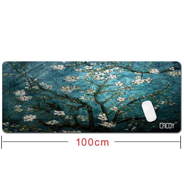 

mouse pads & wrist rests extended gaming pad-size 39.4" l x 15.7" w-cacoy large mat keyboard pad desk non-slip base stitched edges