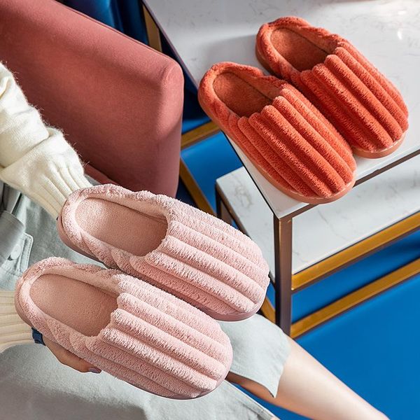 

winter women's cozy fur memory foam slippers non-slip house shoes indoor outdoor bedroom warm soft cotton sheep lovers arriv, Black