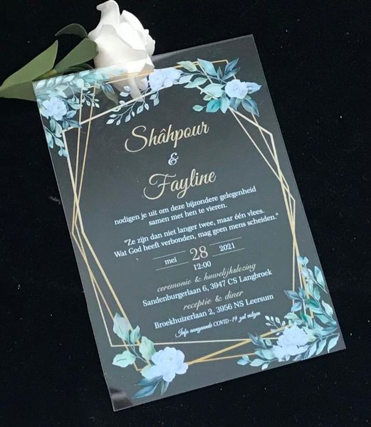 

acrylic wedding invites,10pcs custom invitation,gold ink anniversary invites,graduation invitations greeting cards