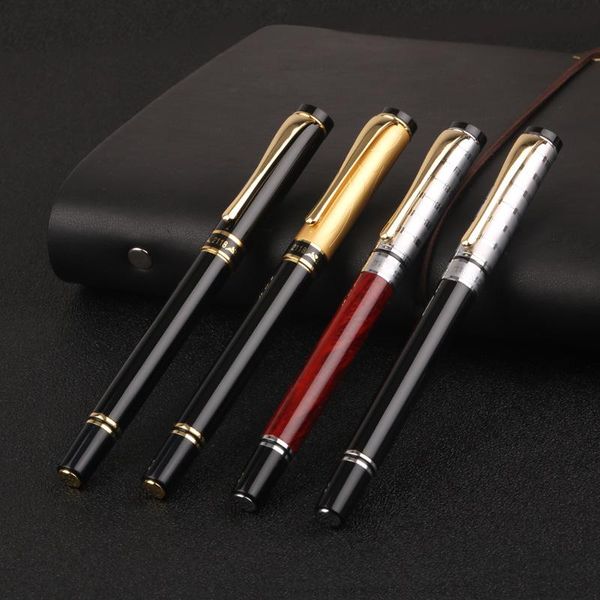 

ballpoint pens metallic red wood grain signature neutral pen treasure bead creative advertising gift, Blue;orange