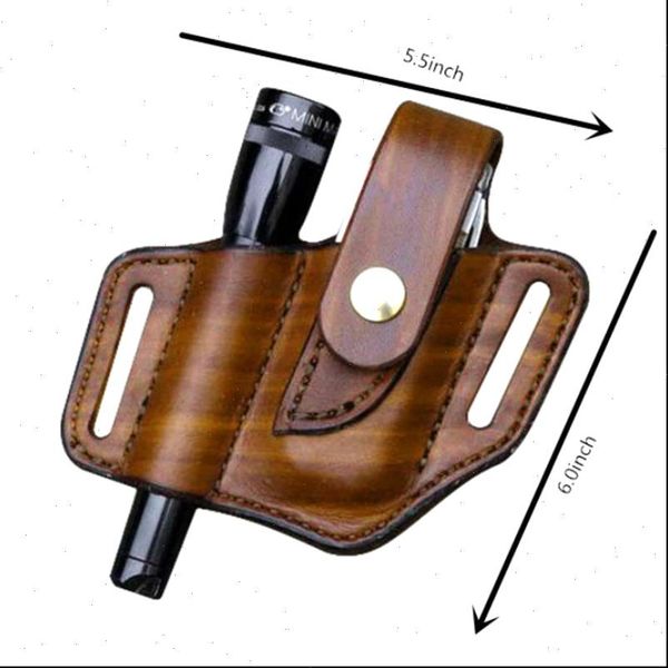 

pu leather tactical multifunction belt waist bag tool pouch edc storage