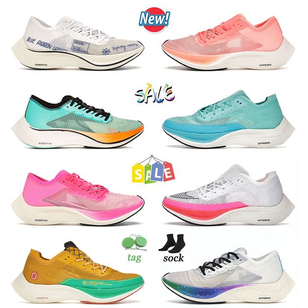 

2022 authentic zoomx vaporfly running shoes bright mango sail black ice blue ekiden white racer neon trainers hyper jade