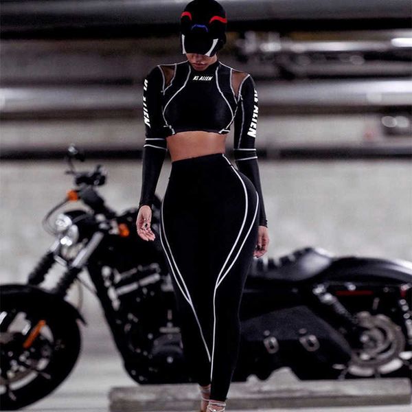 

women tracksuit black womens casual long sleeve two piece sets designer womens sports tracksuit size s-l, White