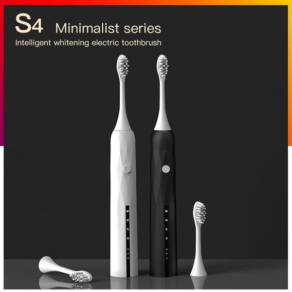 

smart electric toothbrush sonic s4 usb charge rechargeable waterproof electronic tooth brush 4 mode clean teeth 2021