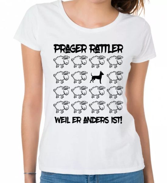 

prague rattler womens t-shirt black sheep by siviwonder, White;black