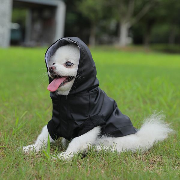 

pet raincoat waterproof cloth dog four legged night reflection