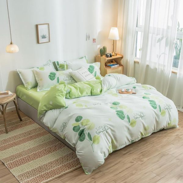 

bedding sets refreshing leaves youthful style home textile duvet cover bed sheet pillow case single double  king for set