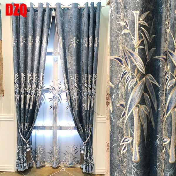 

curtain & drapes chinese style bedroom curtains for living room bay window balcony embroidered finished product customization