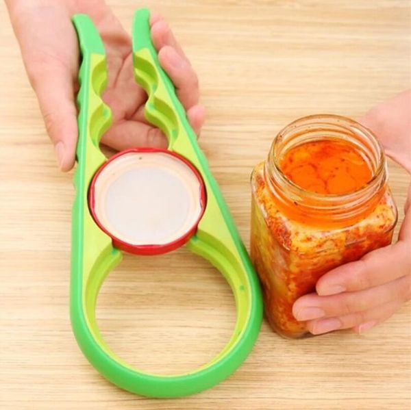 

lid 4 in 1 screw handy anti-slip can opener for pop/beer jar kitchen twist tool bottle cap launcher