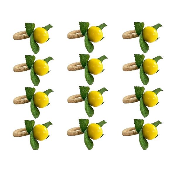 

napkin rings 12pcs simulation plant ring fruit meal buckle el model room
