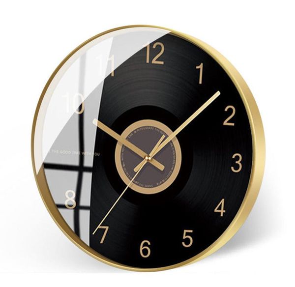 

luxury wall clcok metal silent clocks home decor nordic gold large watches bedroom kitchen living room decoration gift idea