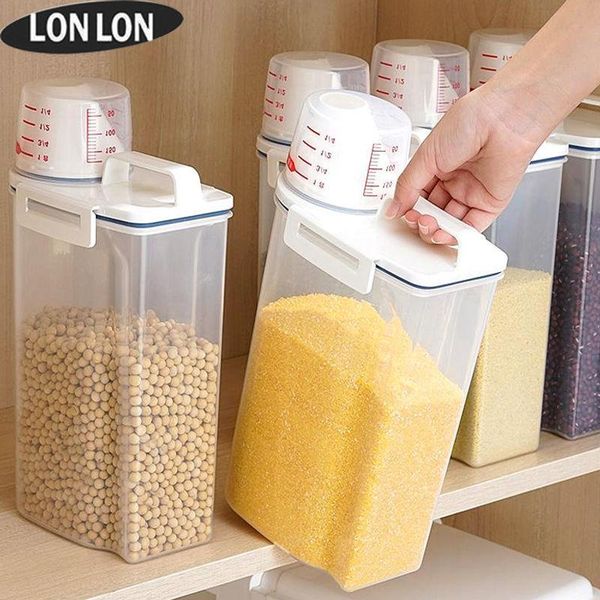 

grain storage box, bean tank, kitchen sealed rice tank bottles & jars