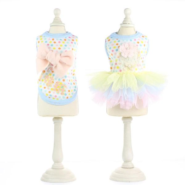 

dog apparel clothes for small dogs dress dot princess spring summer puppy 5 sizes