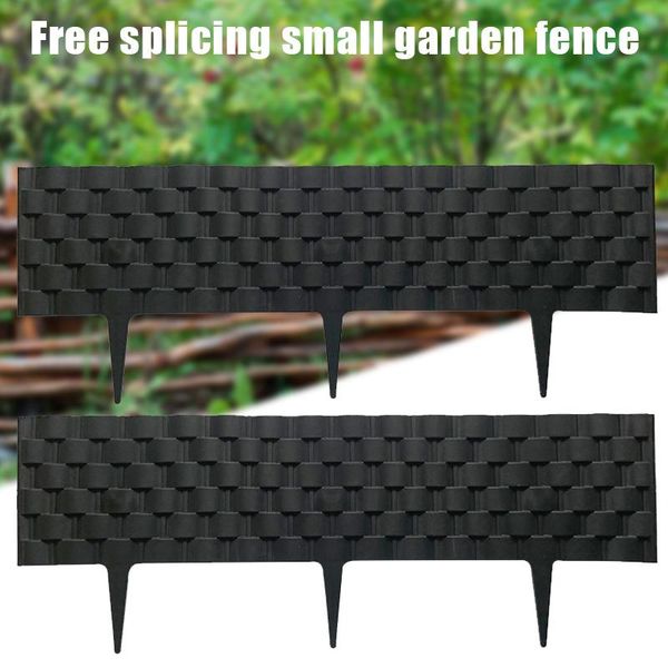 

fencing, trellis & gates 2pcs 21x60cm black plastic fence courtyard indoor garden for kindergarten flower decor a1