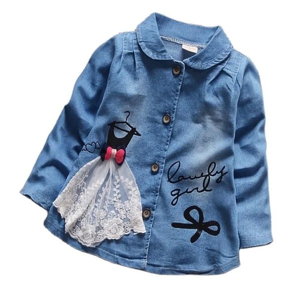 Limited Full Manteau Fille Ragazze Giacche Bella Farfalla Capispalla per bambini Per manica Autunno Primavera Jeans Cappotti Vestiti 211204