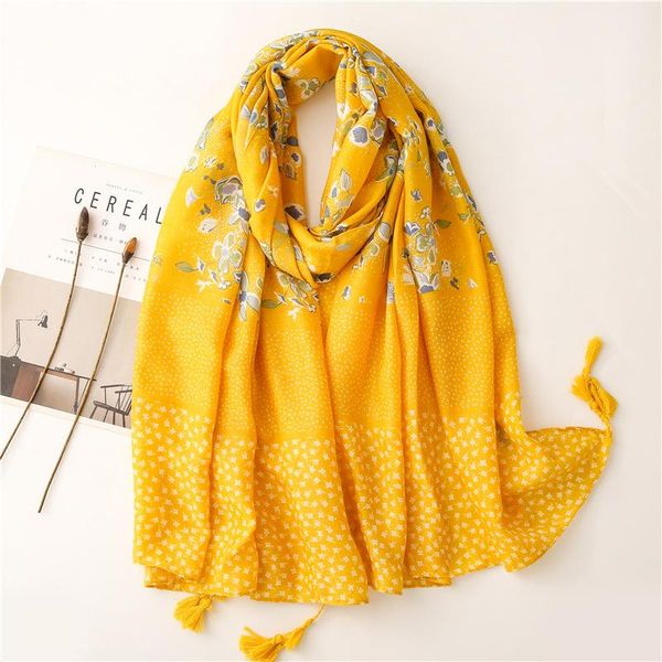 

scarves fashion cotton scarf floral tassel viscose shawl lady wrap pashmina stole bandana female foulard pareo, Blue;gray
