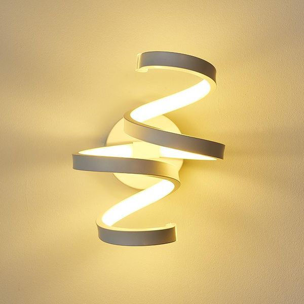 

modern spiral line wall lamp bedroom bedside led lights for home decor bathroom mirror light living room corner sconce