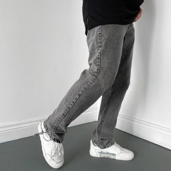 

men's pants men trousers soft touching classic loose pure color autumn, Black