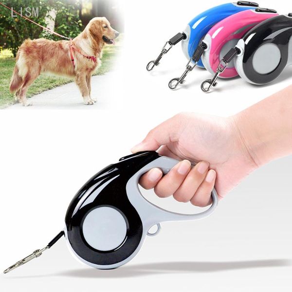 

dog collars & leashes retractable leash automatic flexible 3m/5m dogs cat traction rope for small medium pet products