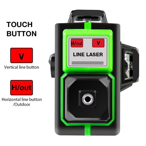 

level meter green light 12 line laser level meter automatic leveling 3d wall sticker infrared high precision wall