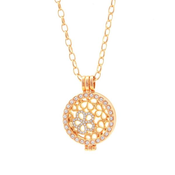 

vinnie design jewelry pendant necklace set with 25mm crystal coin my interchangeable disc 45cm chain keeper necklaces, Silver