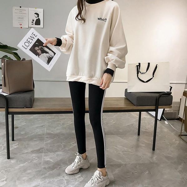 

women's hoodies & sweatshirts women autumn winter chic fake two pieces sweatshirt long-sleeved thick pullover casual, Black
