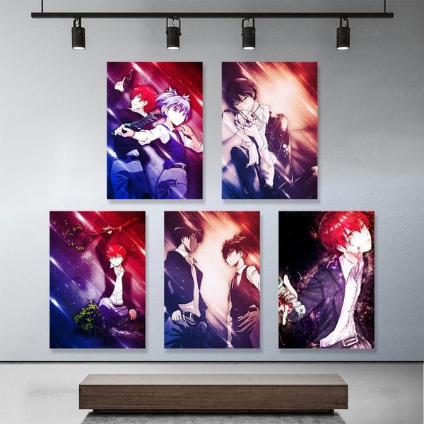 

paintings canvas wall art hd prints assassination classroom poster home decoration japan anime role painting for bedroom modular pictures