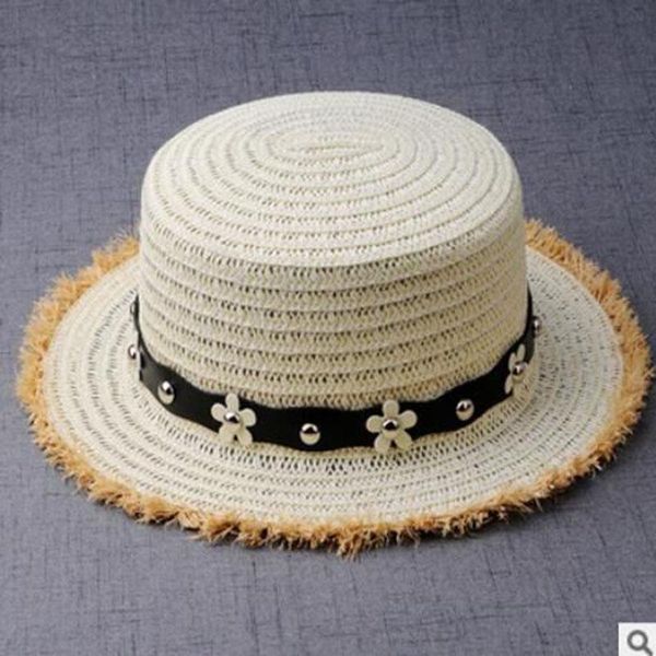 

summer for women straw hats children flat beach hat panama caps &, Yellow
