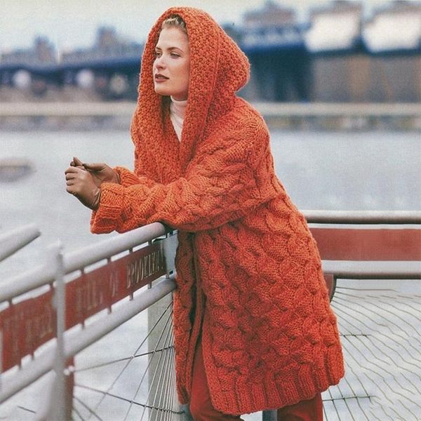 

running jackets mid-length all-match cardigan women korean fashion loose long sleeve sweaters female jacket autumn casual hooded sweater, Black;red